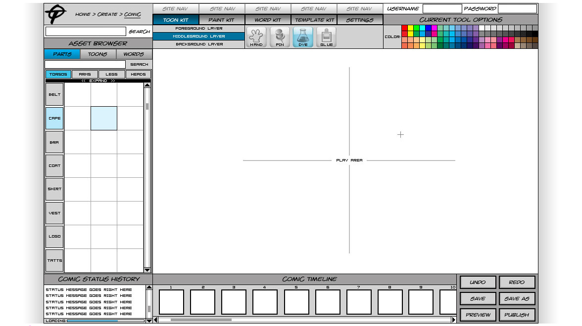 Web App Interface Design